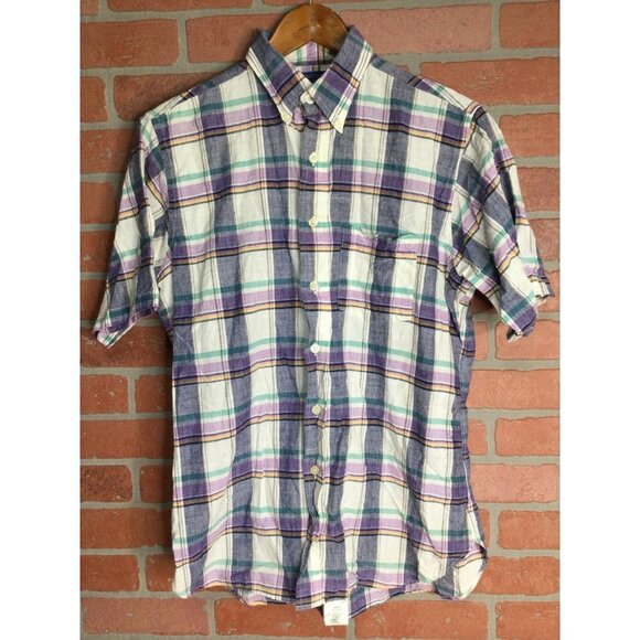 Country Traditionals by Pendleton Mens Button Up Shirt Short Sleeve Plaid Medium - Picture 1 of 6